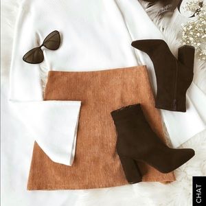 Camel colored suede skirt 🐪